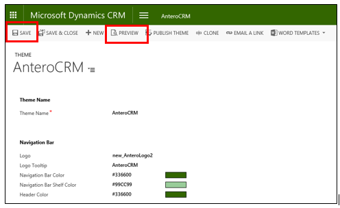 Themes in Microsoft Dynamics CRM 20152016 - 05